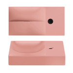 Clou Vale lave-mains 38 cm avec trou de robinet à droite rose mat céramique SW809545