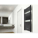 Wiesbaden Elara Radiateur design 118.5x60cm raccordement au centre dessous noir mat SW106888