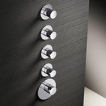 Hotbath Mate High Flow robinet thermostatique avec 4 robinets d'arrêt inclus élément encastré nickel brossé SW74347