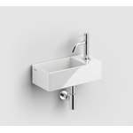 Clou New Flush 3 Lave-main avec bonde et trou de robinet céramique blanc brillant SW106239