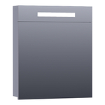 Saniclass 2.0 Armoire de toilette 59x70x15cm éclairage intégré rectangulaire 1 porte pivotante MDF Gris mat SW371630