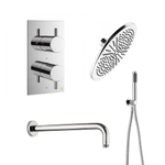 Crosswater MPRO Regendoucheset inbouw - 30cm hoofddouche - wandarm - staafhanddouche - hoogglans chroom SW108640