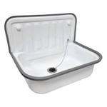 Xellanz Uitstortgootsteen plaatstaal 50,5 x 33 x 37 cm glans wit SW1210952