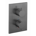 Robinet de douche encastré Crosswater MPRO Crossbox - thermostatique - 3 fonctions - ardoise (gunmetal) SW928107