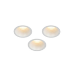 QAZQA Dept spot encastrable - set de 3 - 7,8x7,8x6,5cm - dimmable - IP44 - blanc mat SW1209708
