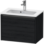 Duravit Ketho.2 Wastafelonderbouwkast - met 1 lade - 61x39x44cm - met greep antraciet - eiken zwart mat SW772836