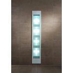 Sunshower Deluxe White - 32x187x16cm - UV- en infrarood - inbouw - full body - 2000watt - aluminium wit SW719915