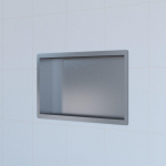 Saniclass Hide Niche de salle de bains 30x60x10cm inox avec cadre à encastrer Inox brossé SW499596