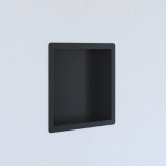 Saniclass Hide luxe Inbouwnis - 30x30x7cm - met flens - zwart mat SW157888