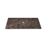 Saniclass Noche Plan de toilette - 100x46cm - sans trous de robinet - 1 découpe pour siphon - pierre naturelle mouchetée - Dark Emperador SW1242389