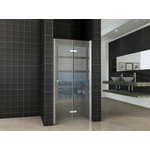 Wiesbaden Maki porte de douche pliable droite 800 x 2000 x 8 mm nano verre clair/chrome SW95429