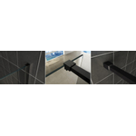 Wiesbaden Slim ensemble de profilés avec barre de stabilisation 120 cm noir mat SW203911