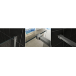 Wiesbaden Slim Profielset - met stabilisatiestang - 120cm - geborsteld staal (RVS) SW203912