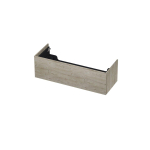 INK Wastafelonderkast - 120x45x37.6cm - 1 lade - push to open - met recht opdekfront - MFC - Greige eiken SW439222