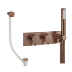 Crosswater MPRO Handdoucheset - 2 hendels - badafvoer - handdouche - geborsteld brons SW1472628