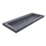 Wiesbaden Raw Wastafel enkel - met 1 kraangat - 100x46x5cm hardsteen gezoet SW106385