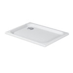 Duravit D-code Kunststof douchebak acryl rechthoekig - zonder paneel - 100x70cm - met afvoergat - diameter 90mm - wit 0295842