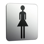 Emco System 2 plaque de porte "dames" chrome SW112342
