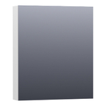 Saniclass Plain Spiegelkast - 60x70x15cm - 1 linksdraaiende spiegeldeur - MDF - hoogglans wit SW393099