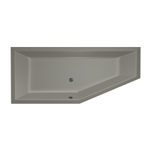 Xenz Society Compact baignoire sans panneau 180x80cm gauche avec pieds sans vidage Acrylique Ciment mat SW103190