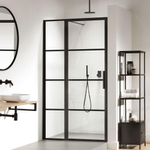 Sealskin Soho porte 2 pièces version gauche 120x210cm verre noir-transparent SW207575