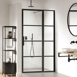 Sealskin Soho porte 2 pièces version droite 120x210cm verre noir-transparent SW207577