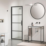 Sealskin Soho porte 1 pièce version gauche 80x210cm verre noir-transparent SW207578