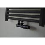Riko set thermostatisch onderblok haaks-rechts mat zwart OUTLETSTORE STORE31524