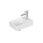 Villeroy & Boch Avento fontein - 1 kraangat rechts - zonder overloop - 36x22cm - White Alpine (glans wit) SW420537