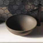 BRAUER Molten vasque à poser - 42 - ronde - pierre naturelle - basalte anthracite SW17529
