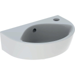 Geberit Renova fontein - compact - met kraangat rechts - met overloop - 36x25x14.8cm - wit SW417687