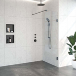 BRAUER Void paroi de douche à l'italienne verre clair 60x200 incl. protection du verre PVD gunmetal brossé SW723929