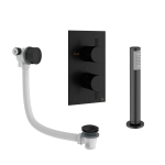 Robinet baignoire Crosswater MPRO - encastrable - vertical - 2 voies - noir mat SW223264