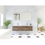 HR badmeubelen Matrix 3D ensemble de meubles de salle de bains 160cm 2 tiroirs sans poignée avec bande de préhension en couleur Charleston avec vasque thin 2 trous de robinet blanc mat SW857151