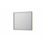 INK SP32 spiegel - 90x4x80cm rechthoek in stalen kader incl indir LED - verwarming - color changing - dimbaar en schakelaar - mat zwart SW955936