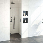 BRAUER Void porte de niche verre clair 70x200 réversible incl. traitement du verre PVD gunmetal brossé SW723896