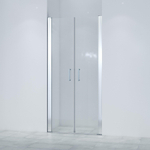 Saniclass Neptune Double portes 100x200cm verre de sécurité 6mm anti calcaire chrome SW208813