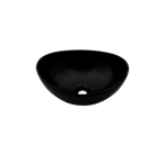 Plieger Scale bac à encastrer en céramique ovale 39x32x17,5cm noir SW225232
