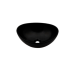 Plieger Scale keramische opbouw waskom ovaal 40.6x32.2x18.2cm zwart SW225232