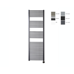 Sanicare electrische design radiator 172 x 60 cm. Gun metal met thermostaat chroom (linksonder) SW1000711