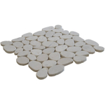 La mosaïque en pierre naturelle Mosaic Factory - 30,5x30cm - carrelage mural et de sol - Organique - Marbre Ivory Mat SW66198