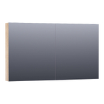 BRAUER Plain Spiegelkast - 120x70x15cm - 2 links/rechtsdraaiende spiegeldeuren - MFC - legno calore SW393060