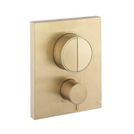 Crosswater Crossbox Mitigeur de douche - thermostatique - adapté à 2 fonctions - push - laiton brossé SW496837