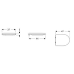 Geberit 300 Basic closetzitting met deksel t.b.v. wandcloset Rimfree wit SW417705