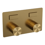 BRAUER Stripe Thermostat encastrable 2 voies - boutons-poussoirs - pièces d'encastrement et de finition - or brossé PVD SW1434822