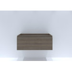 HR badmeubelen Matrix Meuble sous-lavabo - 100x44.8x40cm - façade 3D - 1 tiroir - sans poignée avec profil de préhension - Charleston SW757902