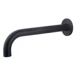 Wiesbaden Caral bec de baignoire encastré rond 25 cm 1/2'' noir mat SW276928