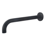 Wiesbaden Caral Bec de baignoire encastré rond 30 cm 1/2'' noir mat SW276925