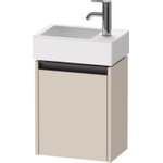 Duravit Ketho.2 Wastafelonderbouwkast - met 1 deur - 36.4x23.8x44cm links - met greep antraciet - taupe supermat SW773143