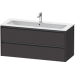 Duravit ketho 2 meuble de lavabo avec 2 tiroirs pour lavabo simple 121x48x55cm avec poignées anthracite graphite super mat SW772972
